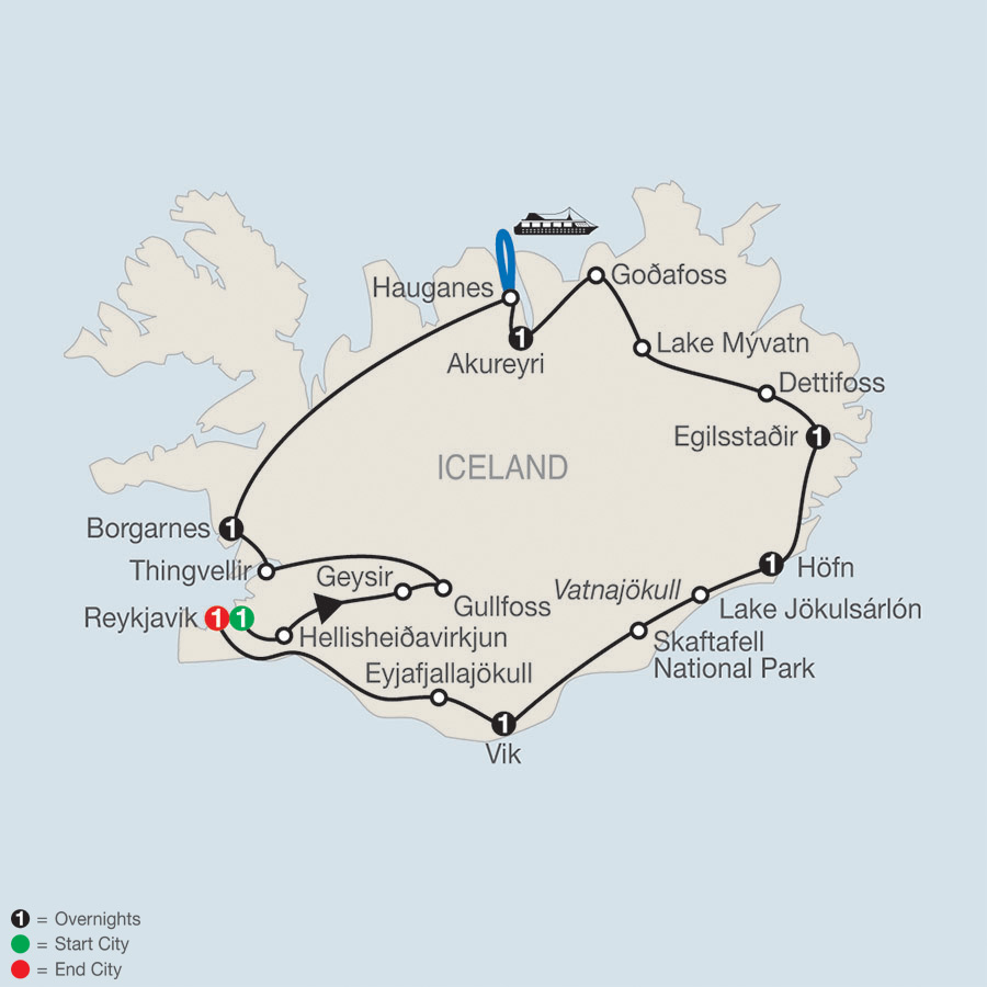 Iceland Trip Map